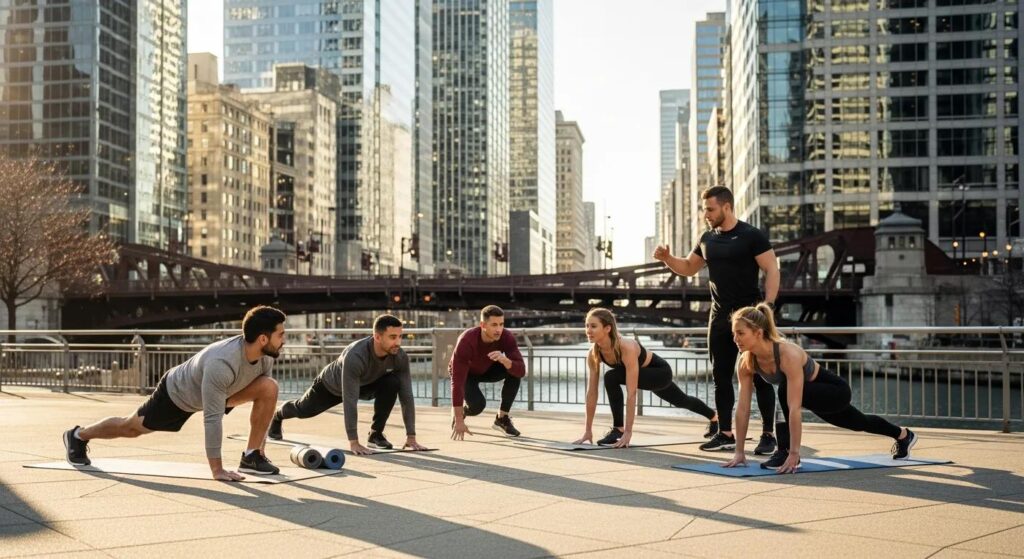 small group  training at river north